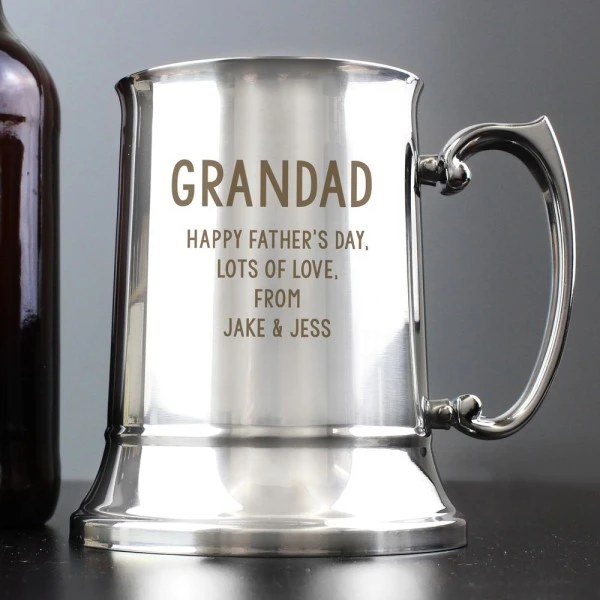 Personalised Free Text Stainless Steel Tankard 6 Personalised Free Text Stainless Steel Tankard - Image 6