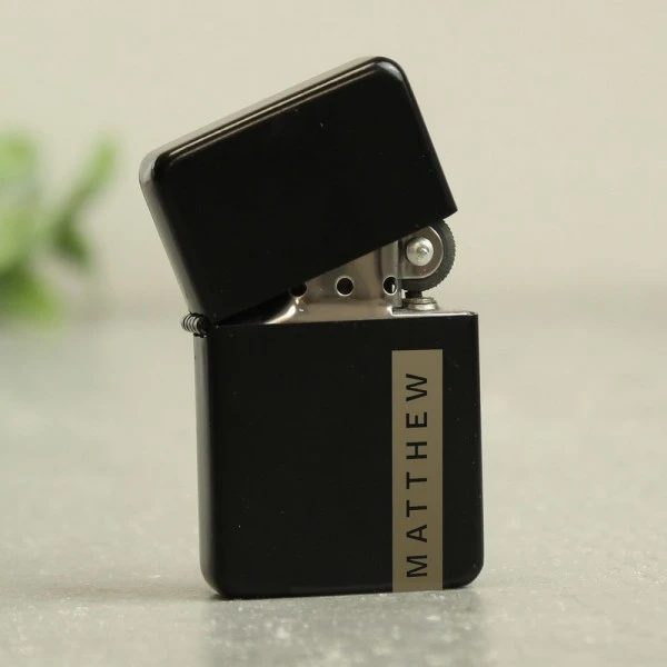 Personalised Name Only Black Lighter 1 Personalised Name Only Black Lighter