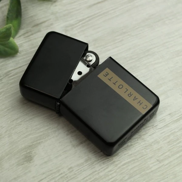 Personalised Name Only Black Lighter 6 Personalised Name Only Black Lighter - Image 6