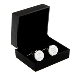 Personalised Any Message Round Cufflinks -PERSONALISE STORE p010477 3