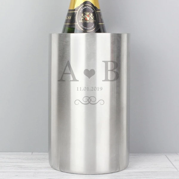 Personalised Monogram Stainless Steel Wine Cooler 3 Personalised Monogram Stainless Steel Wine Cooler - Image 3
