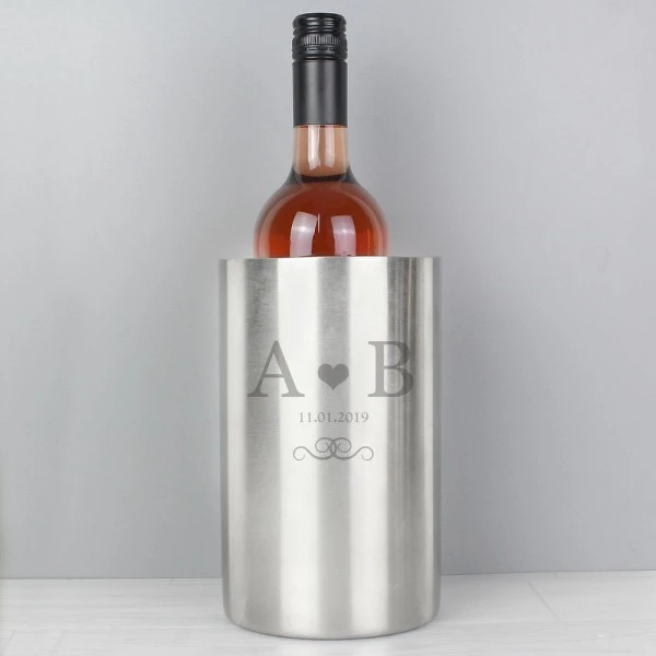 Personalised Monogram Stainless Steel Wine Cooler 4 Personalised Monogram Stainless Steel Wine Cooler - Image 4