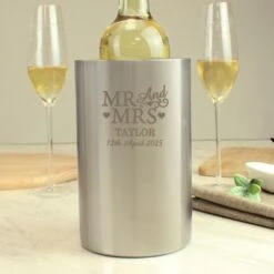 Personalised Mr & Mrs Wine Cooler 5 Personalised Mr & Mrs Wine Cooler -PERSONALISE STORE p0104h34 2