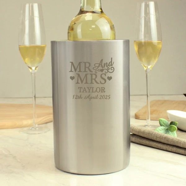 Personalised Mr & Mrs Wine Cooler 3 Personalised Mr & Mrs Wine Cooler - Image 3