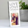 Personalised Small Live Love Laugh 2x3 Silver Photo Frame