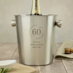 Personalised Date Stainless Steel Ice Bucket 8 Personalised Date Stainless Steel Ice Bucket -PERSONALISE STORE p0104i44 4