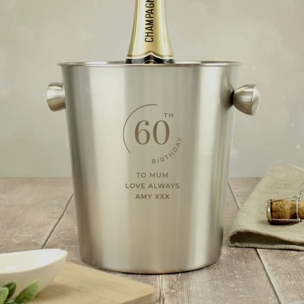 Personalised Date Stainless Steel Ice Bucket 4 Personalised Date Stainless Steel Ice Bucket - Image 4