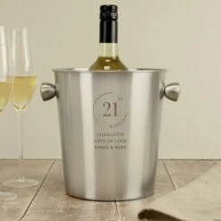Personalised Date Stainless Steel Ice Bucket 9 Personalised Date Stainless Steel Ice Bucket -PERSONALISE STORE p0104i44 5