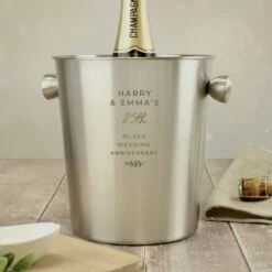 Personalised Free Text Stainless Steel Ice Bucket 10 Personalised Free Text Stainless Steel Ice Bucket -PERSONALISE STORE p0104i47 5