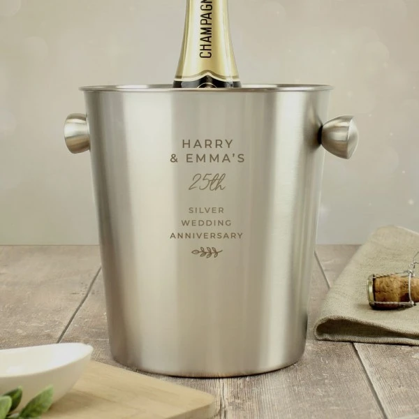 Personalised Free Text Stainless Steel Ice Bucket 5 Personalised Free Text Stainless Steel Ice Bucket - Image 5