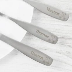 Personalised 3 Piece Teddy Cutlery Set 8 Personalised 3 Piece Teddy Cutlery Set -PERSONALISE STORE p0104j86 2