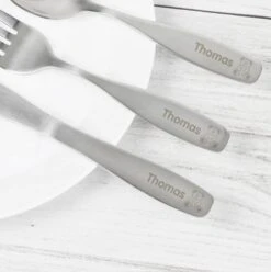 Personalised 3 Piece Teddy Cutlery Set 9 Personalised 3 Piece Teddy Cutlery Set -PERSONALISE STORE p0104j86 3