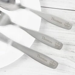 Personalised 3 Piece Prince Cutlery Set -PERSONALISE STORE p0104j90 2