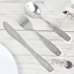 Personalised 3 Piece Prince Cutlery Set -PERSONALISE STORE p0104j90 3