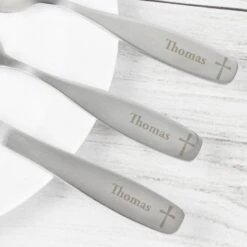 Personalised 3 Piece Cross Cutlery Set 7 Personalised 3 Piece Cross Cutlery Set -PERSONALISE STORE p0104j91 2