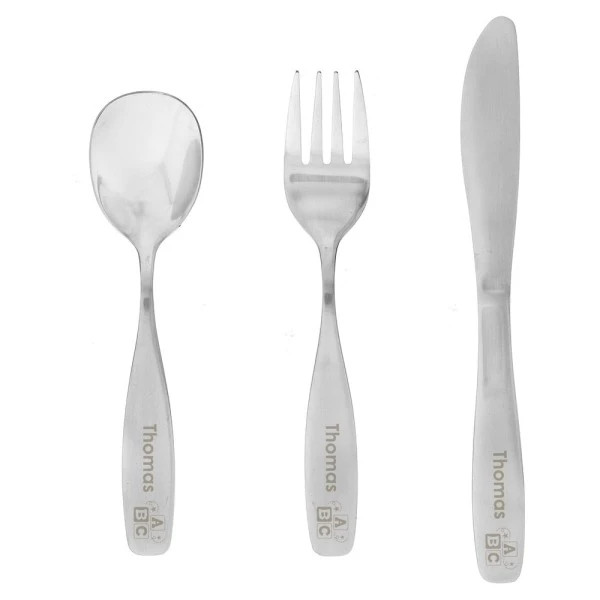 Personalised 3 Piece ABC Cutlery Set 2 Personalised 3 Piece ABC Cutlery Set - Image 2