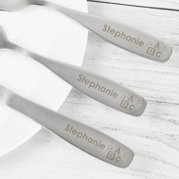 Personalised 3 Piece ABC Cutlery Set 3 Personalised 3 Piece ABC Cutlery Set - Image 3