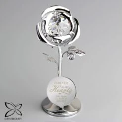 Personalised Forever In Our Hearts Crystocraft Rose Ornament -PERSONALISE STORE p0104k43 3