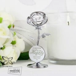 Personalised Forever In Our Hearts Crystocraft Rose Ornament -PERSONALISE STORE p0104k43 5