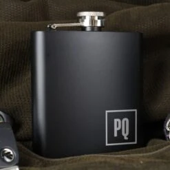 Personalised Initials Black Hip Flask -PERSONALISE STORE p0104k48 6