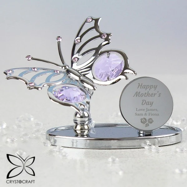 Personalised Happy Mothers Day Crystocraft Butterfly 1 Personalised Happy Mothers Day Crystocraft Butterfly