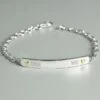Personalised Two Names Sterling Silver And 9ct Gold Bar Bracelet
