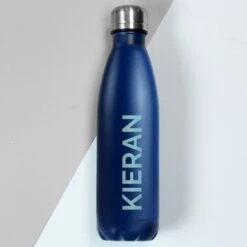 Personalised Bold Name Blue Metal Insulated Drinks Bottle 9 Personalised Bold Name Blue Metal Insulated Drinks Bottle -PERSONALISE STORE p0104l86 3