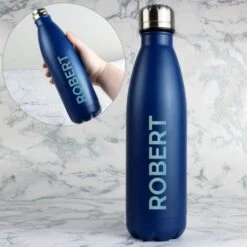 Personalised Bold Name Blue Metal Insulated Drinks Bottle 11 Personalised Bold Name Blue Metal Insulated Drinks Bottle -PERSONALISE STORE p0104l86 5