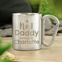 Personalised No.1 Daddy Stainless Steel Mug -PERSONALISE STORE p0104m29 2