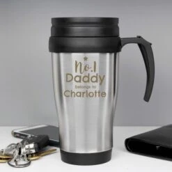 Personalised No.1 Daddy Travel Mug -PERSONALISE STORE p0104m30 2