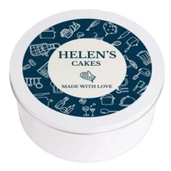 Personalised Navy Kitchen Design Cake Tin -PERSONALISE STORE p0104m69 4