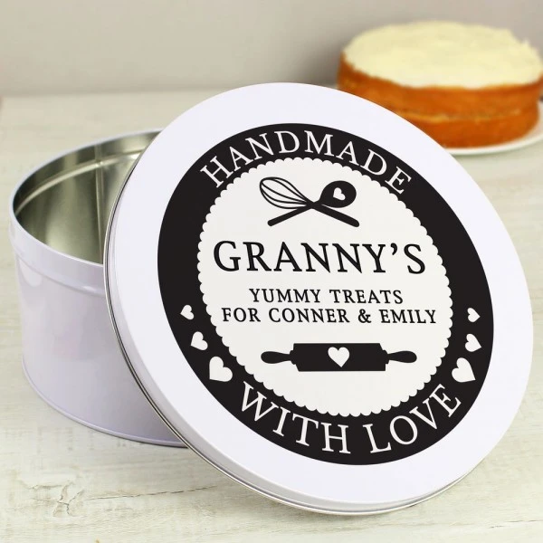 Personalised Handmade With Love Cake Tin 2 Personalised Handmade With Love Cake Tin - Image 2