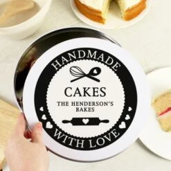 Personalised Handmade With Love Cake Tin 8 Personalised Handmade With Love Cake Tin -PERSONALISE STORE p0104m71 3
