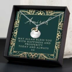 Personalised Sentiment Eid And Ramadan Disc Necklace And Box -PERSONALISE STORE p0104m78 5