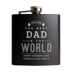 Personalised Best In The World Black Hip Flask -PERSONALISE STORE p0104n16 4