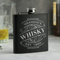 Personalised Spirit Black Hip Flask 13 Personalised Spirit Black Hip Flask -PERSONALISE STORE p0104n19 6