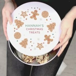 Personalised Christmas Cookies Cake Tin -PERSONALISE STORE p0104n32 3