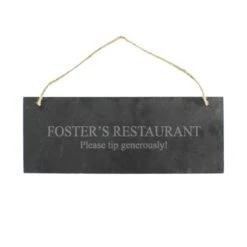 Personalised Engraved Hanging Slate Plaque