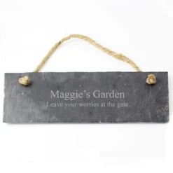 Personalised Engraved Hanging Slate Plaque 8 Personalised Engraved Hanging Slate Plaque -PERSONALISE STORE p010504 3