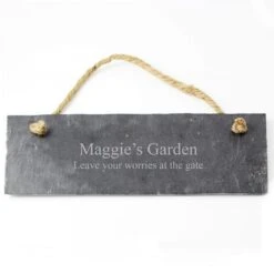 Personalised Engraved Hanging Slate Plaque 9 Personalised Engraved Hanging Slate Plaque -PERSONALISE STORE p010504 4