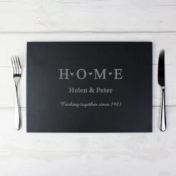Personalised HOME Slate Rectangle Placemat -PERSONALISE STORE p010556 3