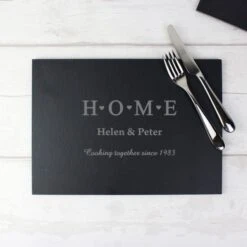 Personalised HOME Slate Rectangle Placemat -PERSONALISE STORE p010556 4
