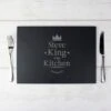 Personalised King Of The Kitchen Slate Placemat