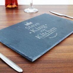 Personalised King Of The Kitchen Slate Placemat 11 Personalised King Of The Kitchen Slate Placemat -PERSONALISE STORE p010566 5