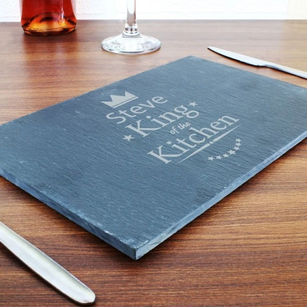 Personalised King Of The Kitchen Slate Placemat 6 Personalised King Of The Kitchen Slate Placemat - Image 6