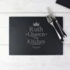 Personalised Queen Of The Kitchen Slate Placemat