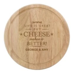 Personalised Cheese Makes Life Better... Wooden Cheese Board 7 Personalised Cheese Makes Life Better... Wooden Cheese Board -PERSONALISE STORE p010568 3