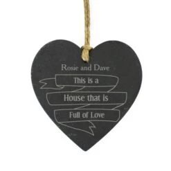 Personalised Garden Bloom Slate Heart Decoration -PERSONALISE STORE p010574 4