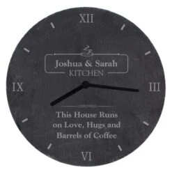 Personalised Kitchen Slate Clock -PERSONALISE STORE p010576 4