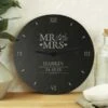 Personalised Mr & Mrs Slate Clock